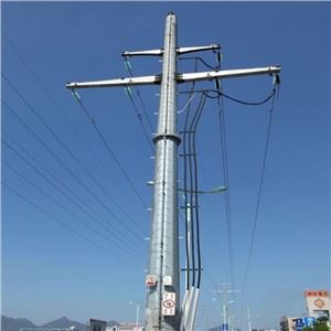 40m cho plonje galvanised octagonal Conique Monopole antèn gwo fò won mobil Telecom limyè gwo fò won