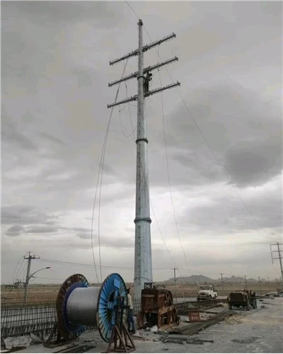 Monopole Tower Pou Liy Transmisyon